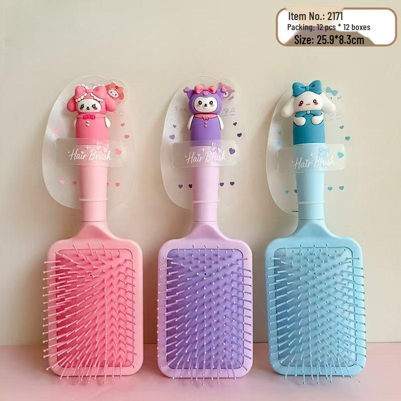 Cute Pet Air Cushion Comb: Plastic Massage Comb for Smoothing Curly Hair, Scalp Care for Women and Students