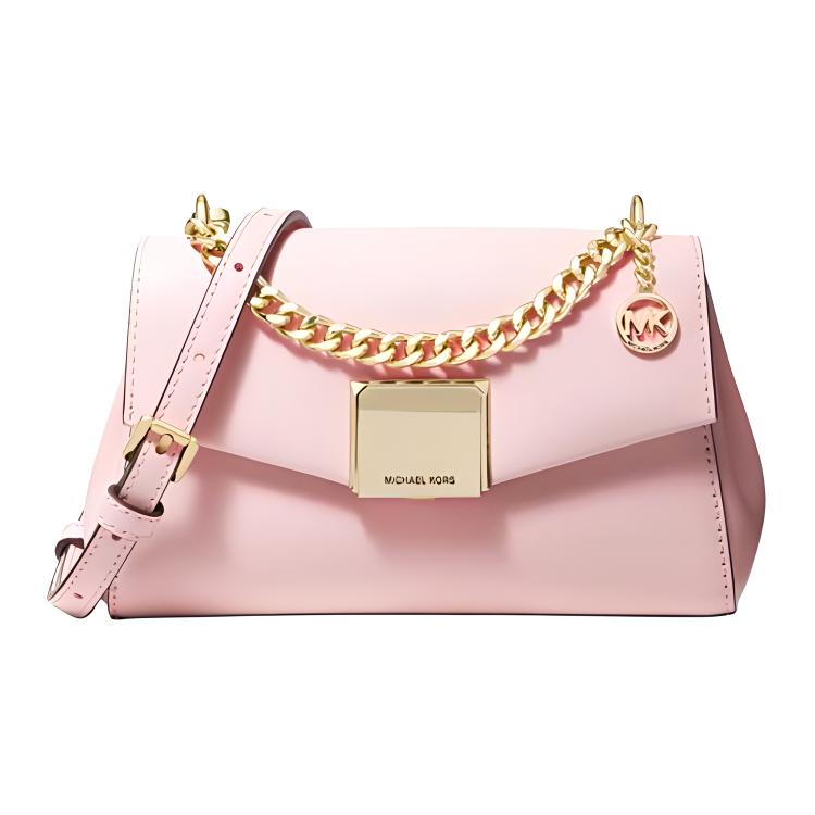 

Michael Kors Lita Chain Flap Gold Buckle Leather Shoulder Crossbody Bag Small Women Bags Cherry-Blossom-Pink 35T0GXPC1O-POWDER-BLUSH Basic Set (Bag+Dust Bag)