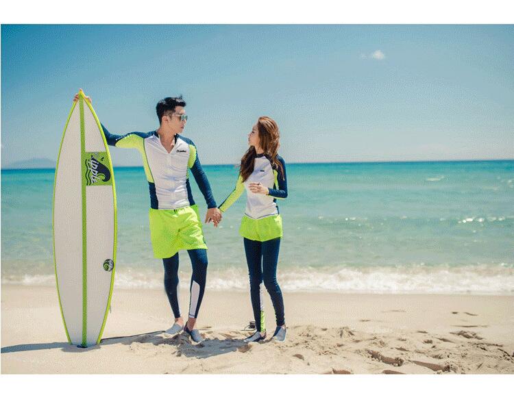 Fato de Mergulho de Manga Comprida para Pais e Filhos para Surf e Proteção Solar