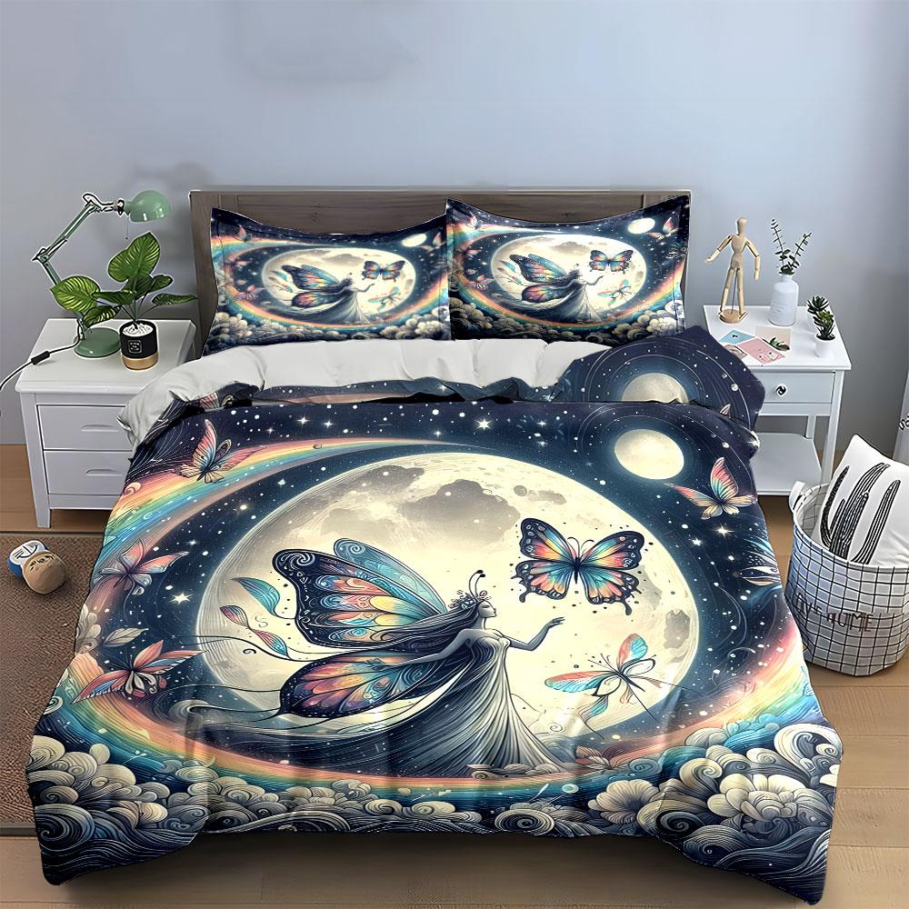 Fairy Moonlight Decorative 3Pc Set Multiple Sizes Kid'S And Adults' Bedroom Exquisite 3Pc Bedding Set, Gift