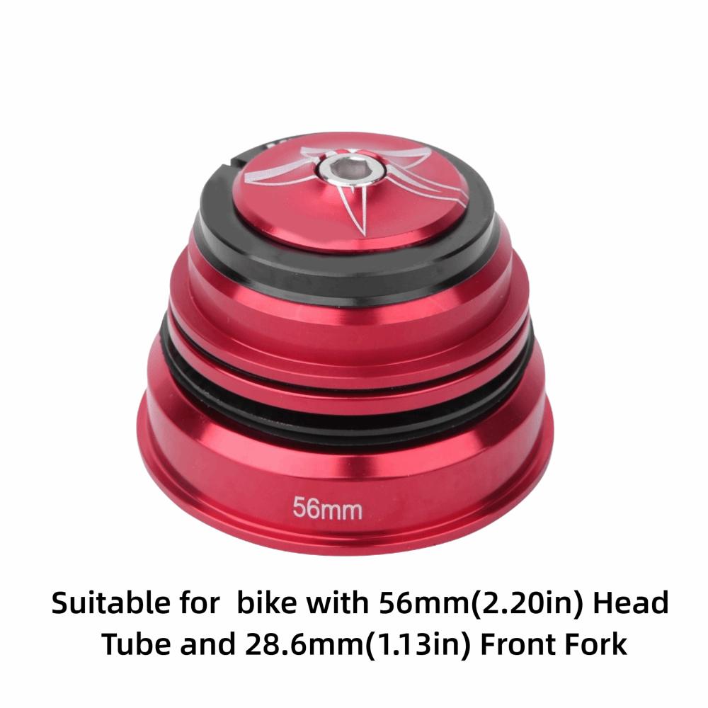 Aluminium Alloy Front Fork Stem Headset 44mm-56mm Easy Installation Bicycle Headset Headset Replacement Bicycle Accessory