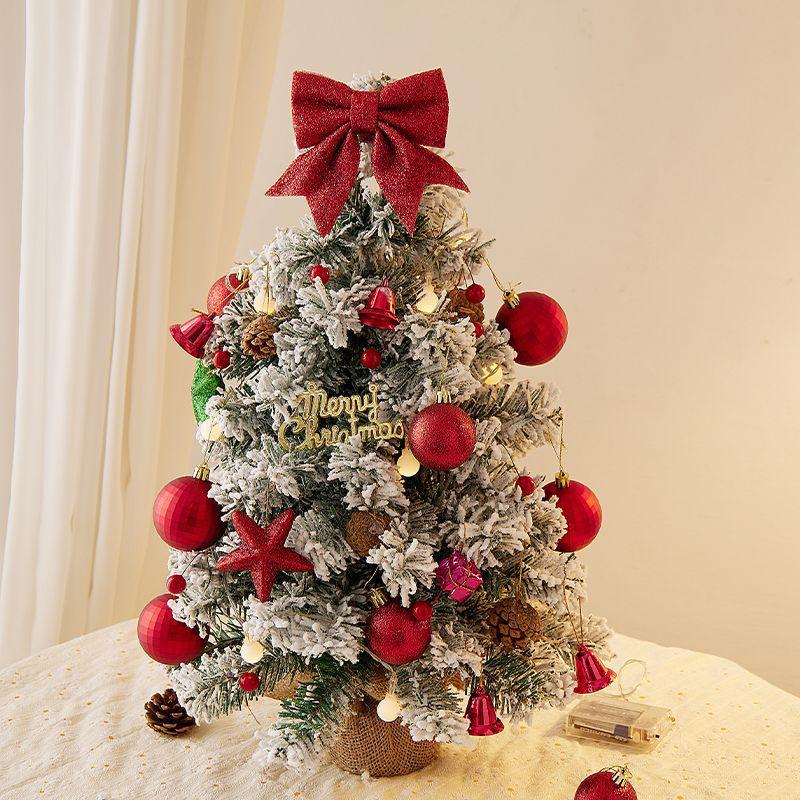 

60-Piece Christmas Mini Figurines & Decorations Set with Free Shipping 45CM Gold Flock Tree Stump + ML Premium Lights