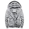 Men S Korean Style Fleece Lined Zip Up Hooded Sweatshirt For Casual Wear