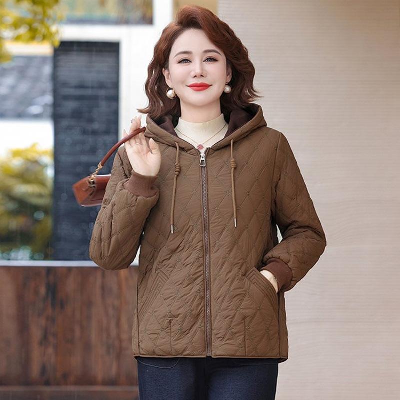 

Winter cotton coat women s autumn and winter hooded cotton-padded coat noble short velvet top 5XL [recommended 150-80kg]