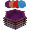 Hexagonal Velvet Foldable Dice Storage Tray