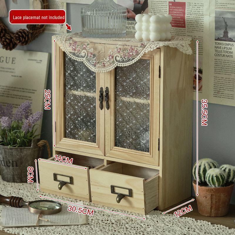 Solid Wood Multi-Layer Desktop Organizer: Office Desk & Cosmetics Storage Rack for Clutter-Free Spaces