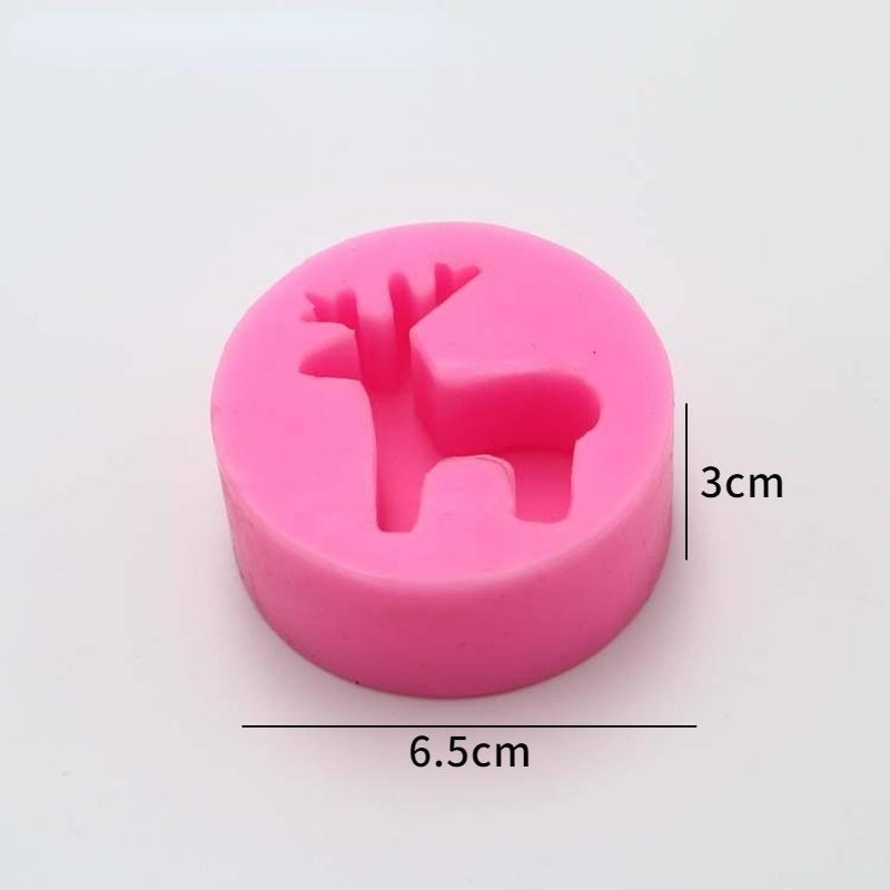 Christmas Elk Candle Silicone mold DIY handmade Sika deer candle soap plaster crafts resin concrete mold Christmas gift