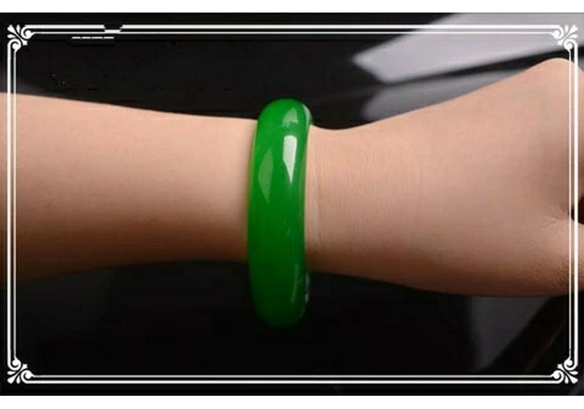 Imperial Green Burmese Jadeite Bracelet – Full Green, Ethnic Style, High-Grade Ice-Waxy Texture Gift.