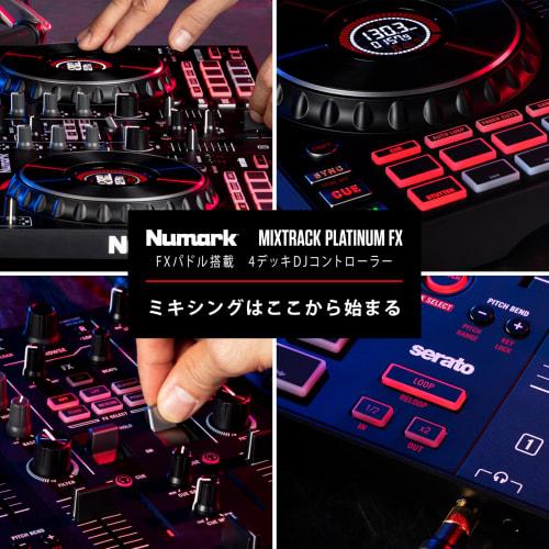 Numark DJ Controller, 4-Deck, Touch-Sensor Jog Wheels, Serato DJ Lite, DJ Mixer, Streaming, DJ Equipment, FX Paddles, Built-in Audio Interface, Numark