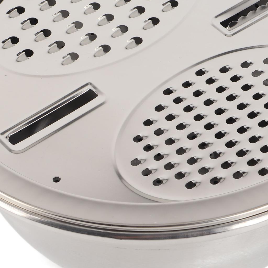 Multifunctional Stainless Steel Grater Basin Thick 3 In 1 Colanders Basin Grater Strainer and Drain Basket Salad Maker