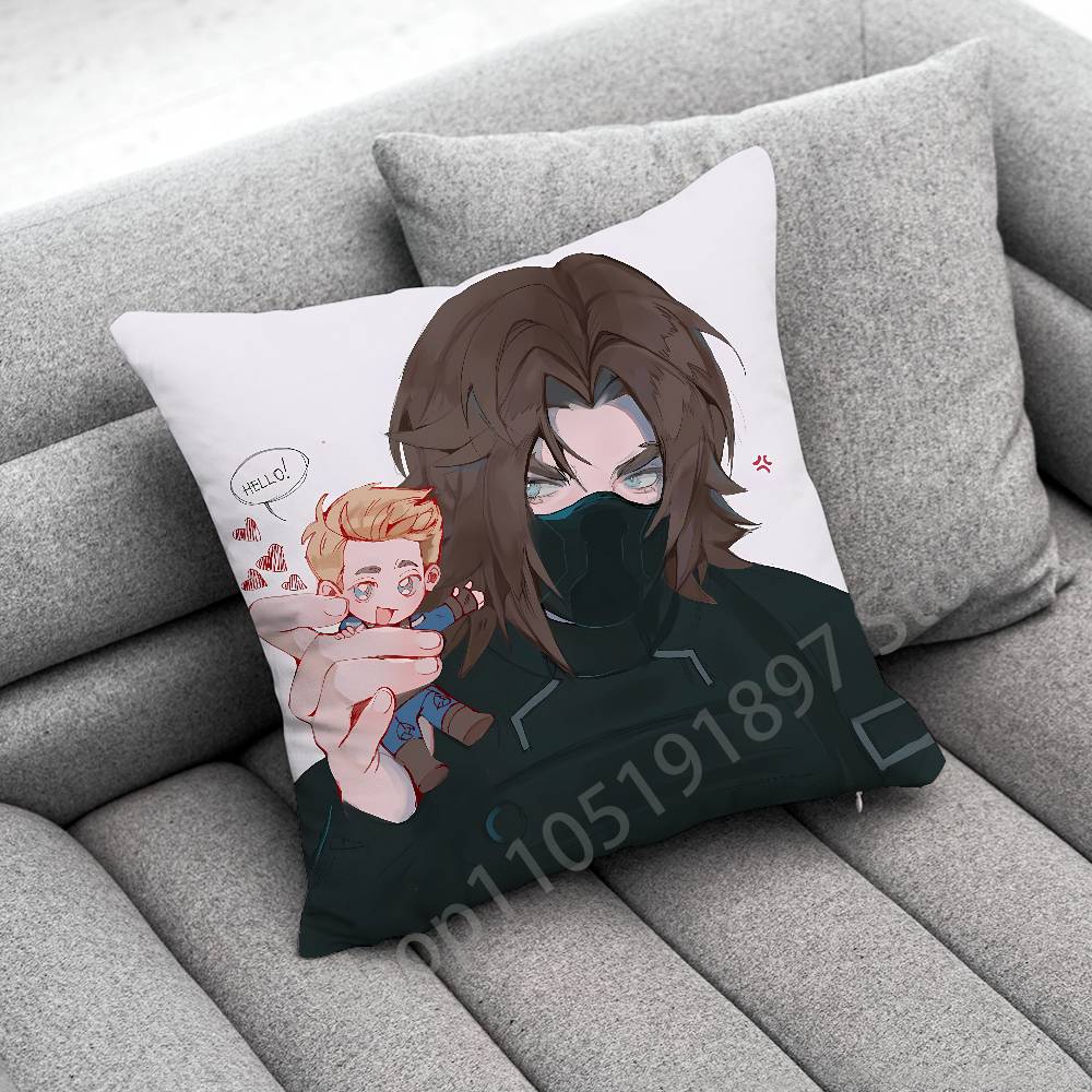 B-Bucky B-Barnes Soldier Throw Pillow Case For 55cm 40cm 45cm 50cm 30cm Square Office Pillowship Cover
