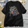 Retro American Style Cotton Short Sleeve Womens Tshirt Summer Loose Graphic Top Trendy Round Neck Print Tshirt Streetwear