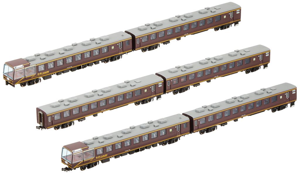 MicroAce N Gauge 12 Series Salon Okayama Old Paint Set A1120 Model Red Passenger Car Yu-Yu 6-Car Train,