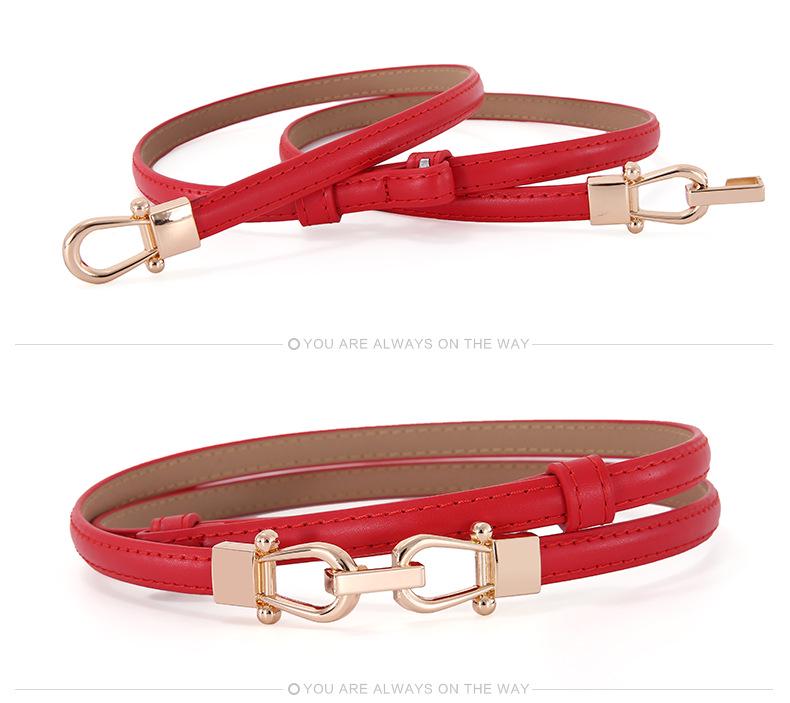 Trendy Koreaanse Stijl Echt Lederen Riem voor Dames - Modieus en Veelzijdig voor Jurken, Rokken en Broeken