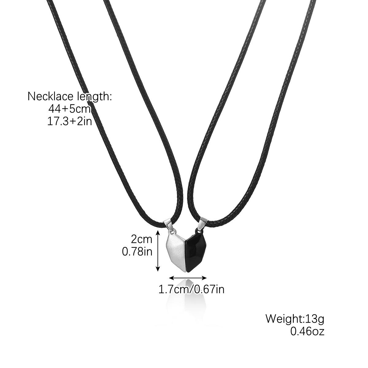 

Ожерелье для женщин Простое ожерелье Ювелирные изделия Горячая любовь Мужское и женское ожерелье Любовь Черно-белое магнитное ожерелье для пары Элегантное ожерелье