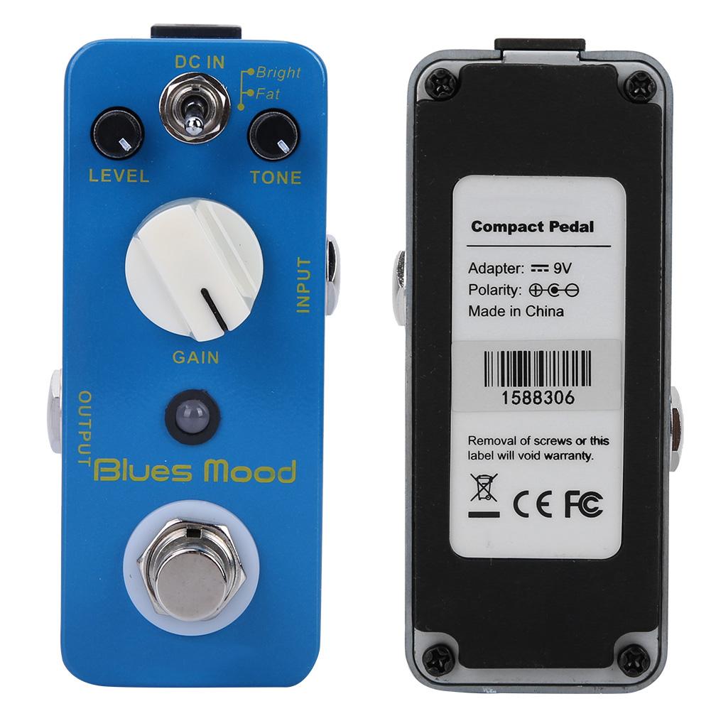 Blues Style Overdrive Guitar Effect Pedal 2 Modes(Bright Fat) True Bypass Full Metal Shell