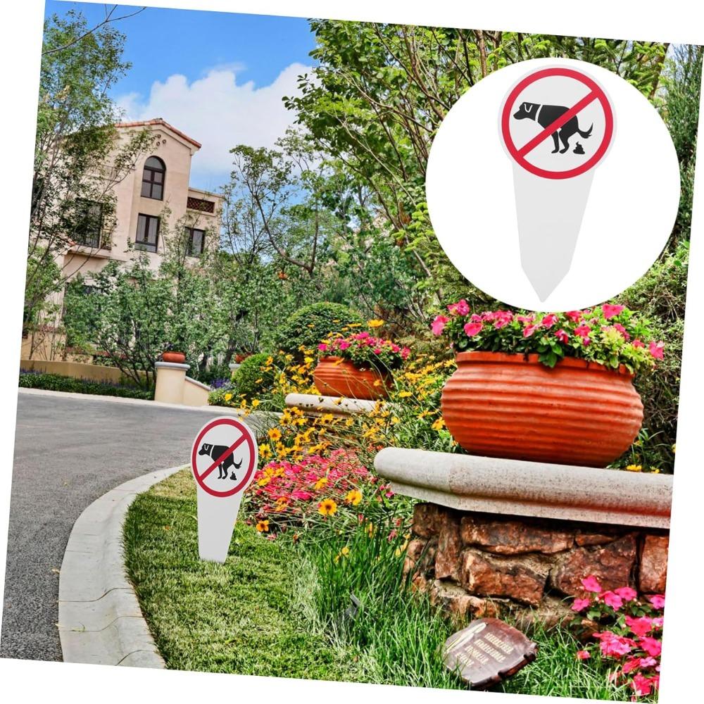 Hot Double Sided No Dog Poop Sign Chevron Board Painted Dog Walking Warning Sign Stake Sign Weatherproof No Pooping Sign Park