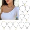 Pendant Chokers Chain Necklace Irregular Shaped Pendant Necklace Alloy Material Party Jewelry for Girls Women Gifts