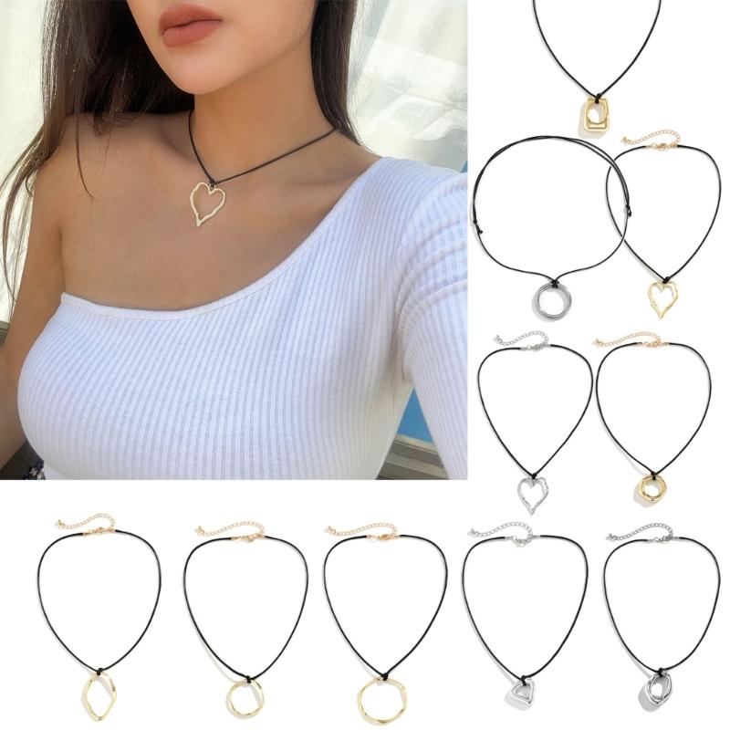 Pendant Chokers Chain Necklace Irregular Shaped Pendant Necklace Alloy Material Party Jewelry for Girls Women Gifts
