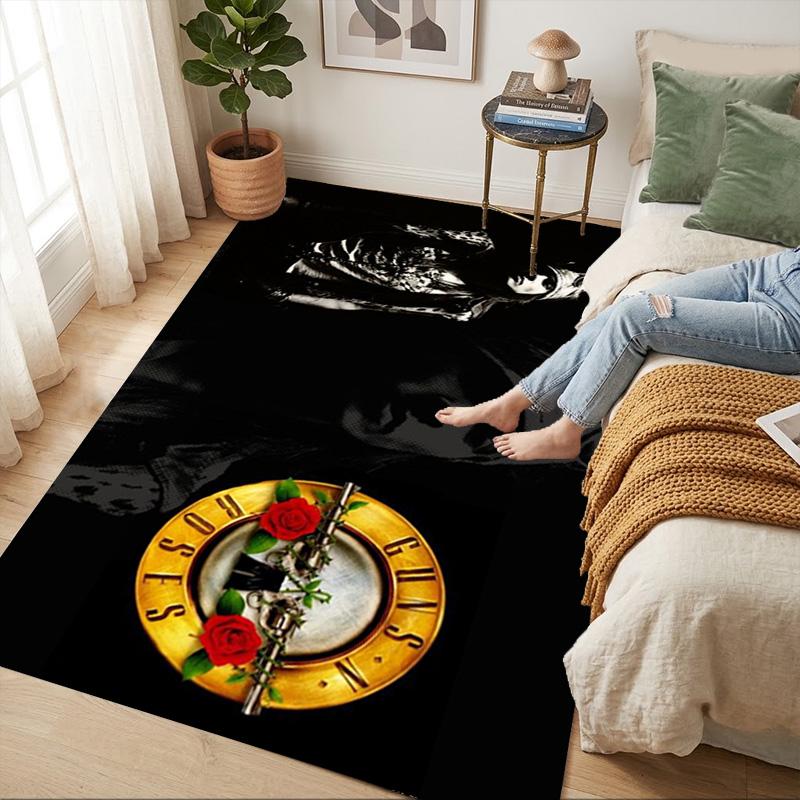 Guns N' Roses Living Room Nonslip Area Rug Soft Carpet For Bedroom Game Playroom Sofa Office Home Decor Doormat Christmas Gift C929951