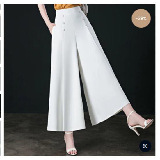 2026 Summer Breathable Loose Fashionable Versatile Draped Wide-Leg Pants for Women In Solid Color