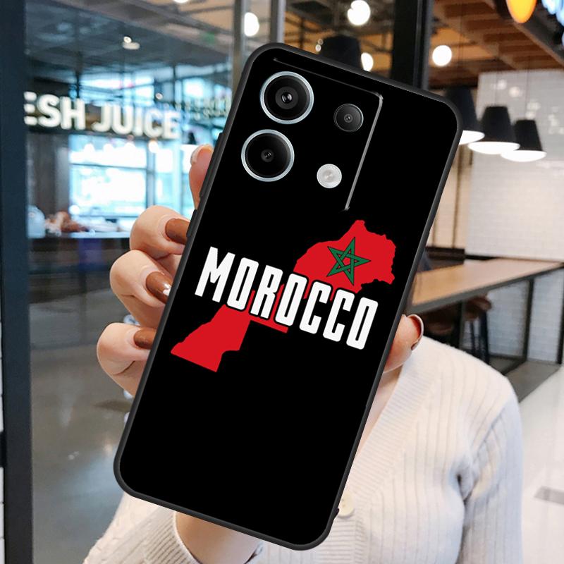 Morocco Map Flag Case For Xiaomi Redmi Note 15 Pro Plus 10 11 12 13 14 Pro Redmi 15 15C 10C 12C 13C 14C Cover