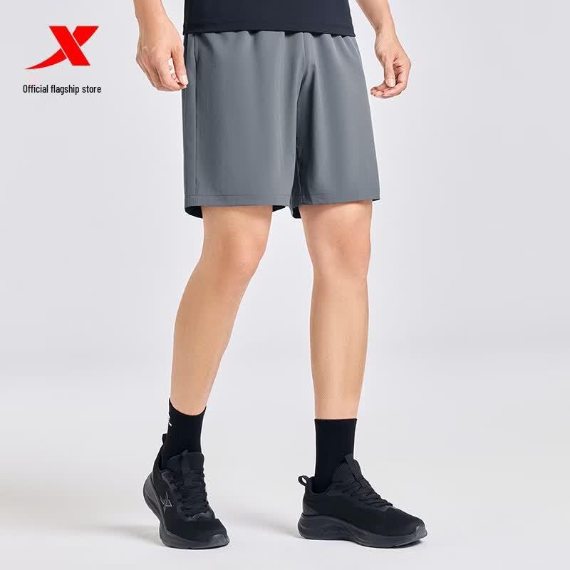 Xtep Men's Breathable Quick-Dry Ice Silk Running Shorts