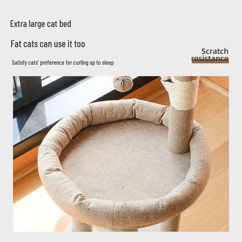 Cat Climbing Frame with Nest and Sisal Scratching Post
