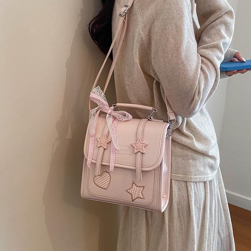 Schoolbag Small Fresh Backpack Women's 1011 New Foreign Style Versatile Texture Shoulder Bag Large Capacity Fashion Commuter Messenger Bag
