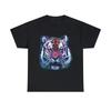 Retro 80's Tiger Face Splatter Paint Graphic Tee Shirt, S-5XL