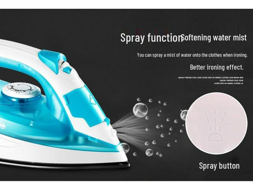 Dual-Use Electric Iron & Mini Garment Steamer for Dry/Wet Ironing