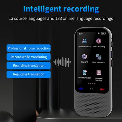 S80 Pro Portable Language Translator Device 16 Offline Translation ChatGPT Function with 138 Languages Voice Translating