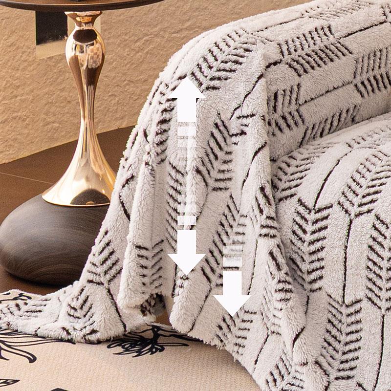 2025 Mode Geometrisch bedrucktes Sofa-Handtuch Multifunktionale Freizeit-Kniedecke für Büro All-Inclusive Weiche Chenille Sofaabdeckung