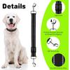 3 Pcs Dog Collar Safety Clip, Double Clip Dog Leash Extender, Adjustable Reflective Nylon Prong Collar Backup Set for Dog Harness Connector