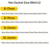 1/2Inch Drive 6-Point Impact Socket Set 10-Piece Metric Sizes 8-24m/10-24mm Carbon Steel Impact Socket Set with Hard Storage Box