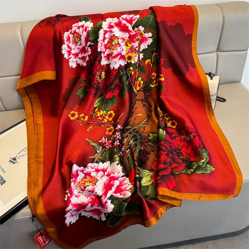 

Women 180*80cm Cute Fashion Women s Soft Silk Missing Hijab Escarning Foulard Bandanna Silencers Beach Pareo 80x180cm