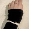 SUZURAN Creed Silk Ribbon Bracelet Creed Silk Ribbon Silver Ball Bracelet