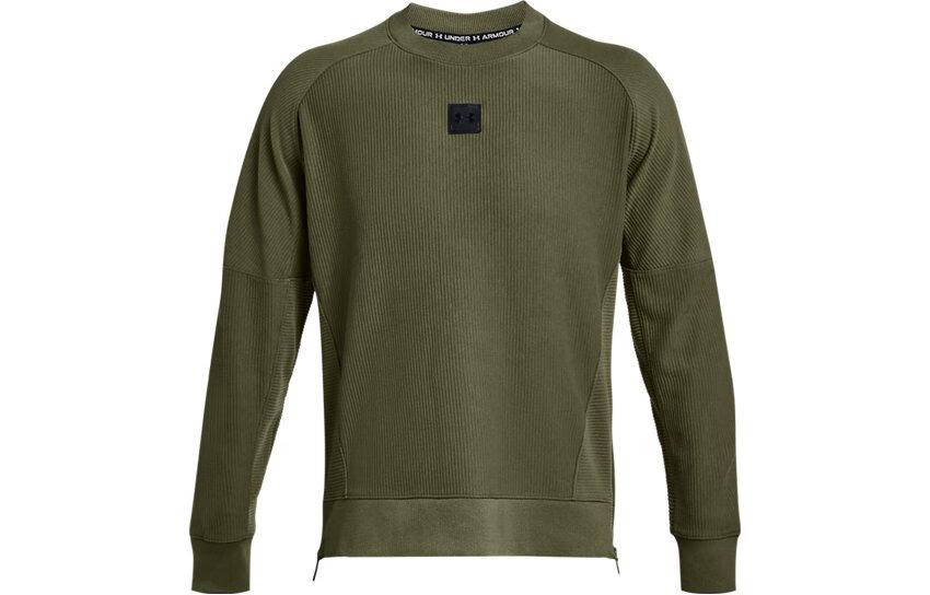 Under Armour Ottoman Sweatshirts Men s Green Crew Neck Thickened Regular 1373877-390 XXL