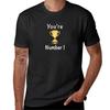 Youre Number One with a Gold Trophy and White Text TShirt for a Boy Blacks Oversizeds Unisexs Cotton Tshirt