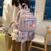 Popular Pink Purple Color Girls High School Student Backpack Bags