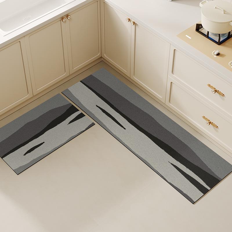 Wabi-Sabi Quadratische Küchenbodenmatten: Saugfähige, rutschfeste, weiche, verschleißfeste und pflegeleichte Kieselalgen-Schlammmatten