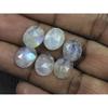 10X12MM Natural Rainbow Moonstone Checker Cut Oval Cabochon Gemstone 6PcsLot C-1767