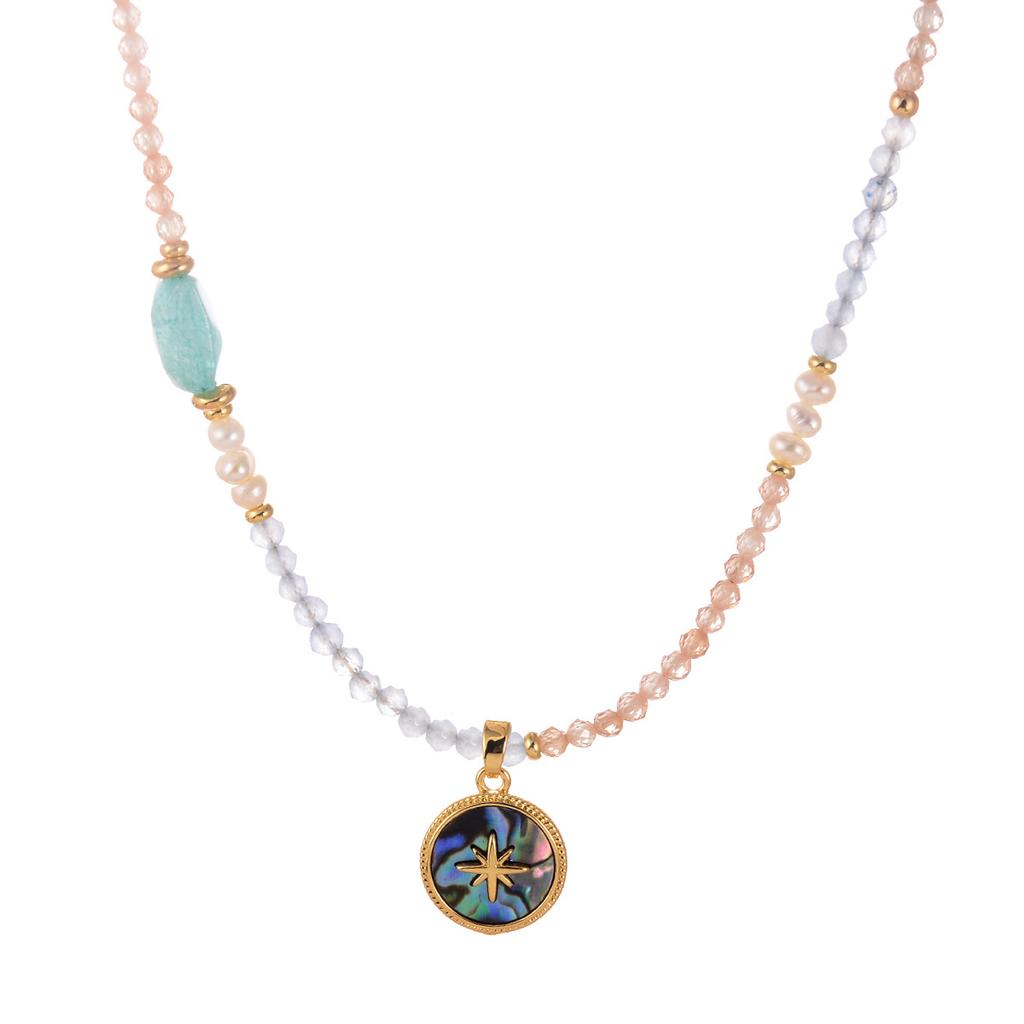 New Chinese Flower Necklace Monet Garden Oil Painting Series Niche High-end Pearl Baroque Necklace Women