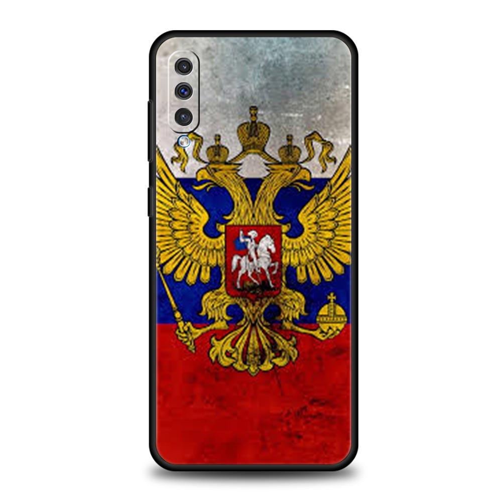 Phone Case For Samsung A56 A36 A26 A24 A12 A14 A16 A50 A70 A20E A20S A10S A22 A40 A34 A54 A42 A52 5G A04s A06 Cover Russian Flag