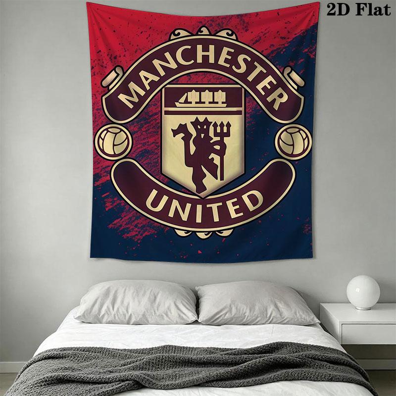 Man Utd I Wall Hanging Printed Fabric Blanket Decorative Tapestries for Bedroom Living Room Home Decor