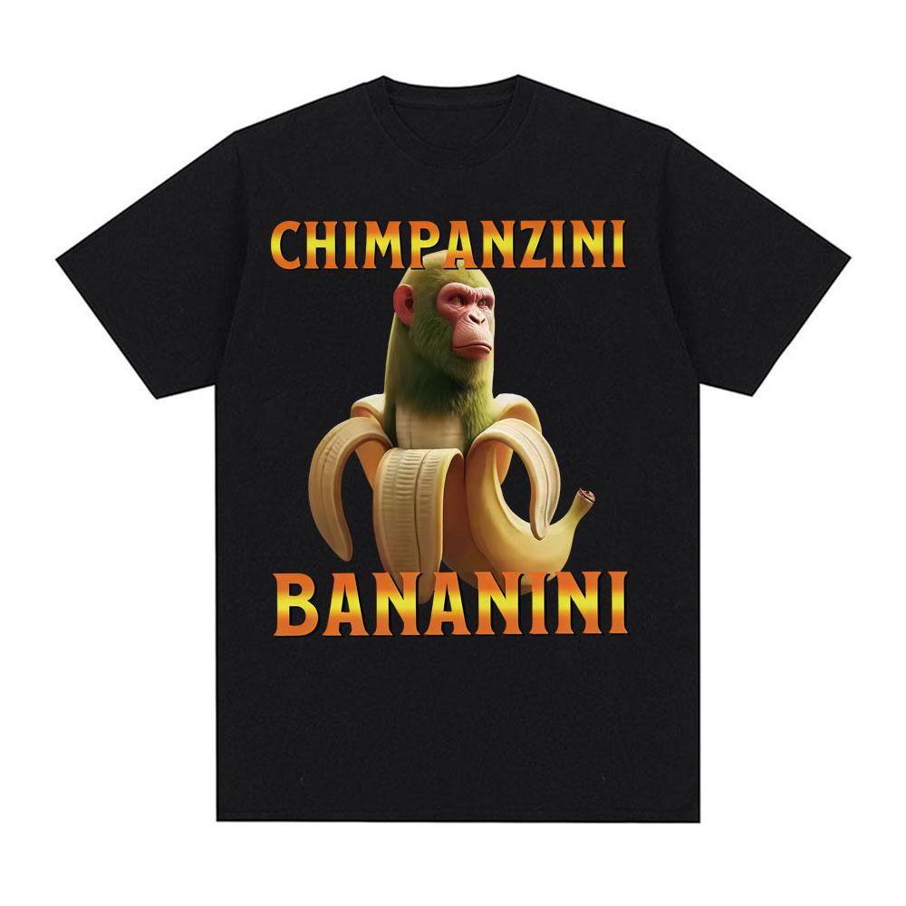 

Chimpanzini Bananini Funny Banana Monkey Meme T Shirts for Men Women Fashion Humor Style T-shirt Casual Cotton Oversized T Sh... 5XL різнокольоровий