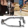 Quick Installation Square Hole Drill Bit Adapter Easy Disassembly Sturdy Hand Drill Hole Bracket Durable Bench Drill Stand