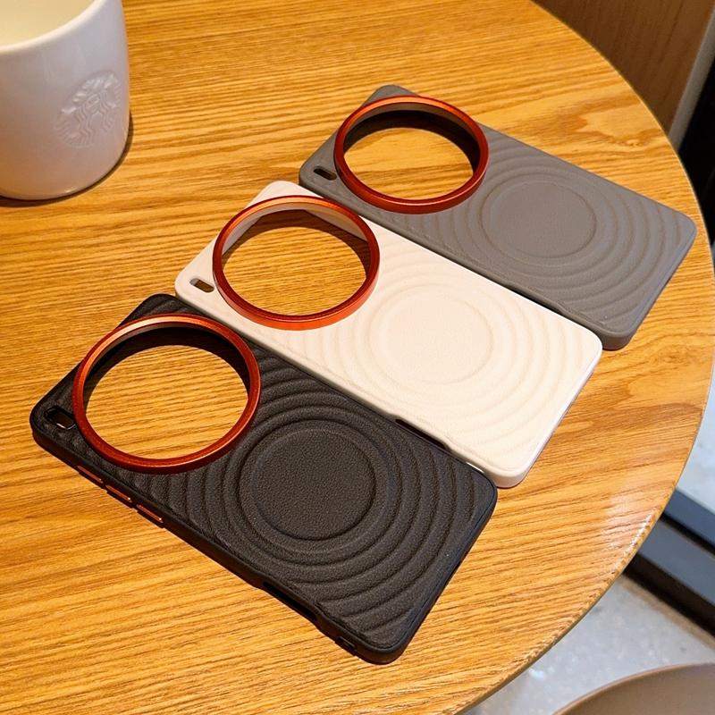For VIVO X200 X200 Pro X200 ProMini X200S X200Ultra Solid Color Ripple Textured Magnetic Drop & Fingerprint Resistant Phone Case