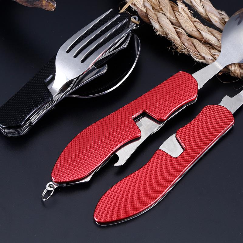 Modern Detachable Three-Piece Multifunctional Folding Travel Knife Set