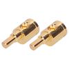 2pcs 0GA Wire Reducer Terminal Connector Pure Copper Gold Plated for Car Audio Amplifier Modification